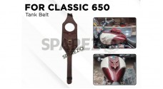 For Royal Enfield Classic 650 Fuel Tank Belt with Pouch Cherry Brown - SPAREZO For Royal Enfield Classic 650 Fuel Tank Belt with Pouch Cherry Brown - SPAREZO